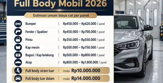 Berapa Biaya Cat Full Body Mobil di 2026?