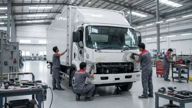 Fasilitas workshop Area Kerja Kendaraan Besar
