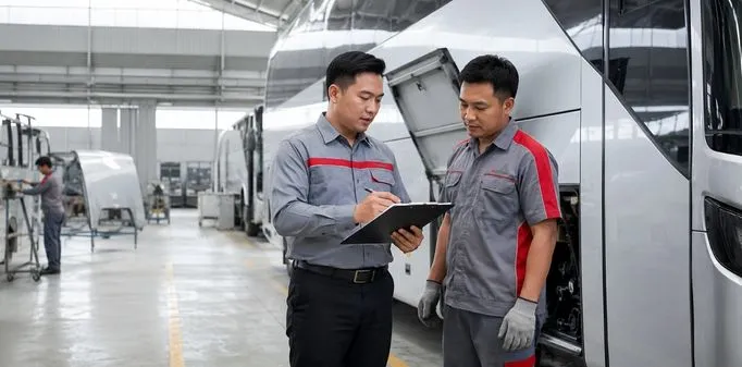 Layanan Body repair bus